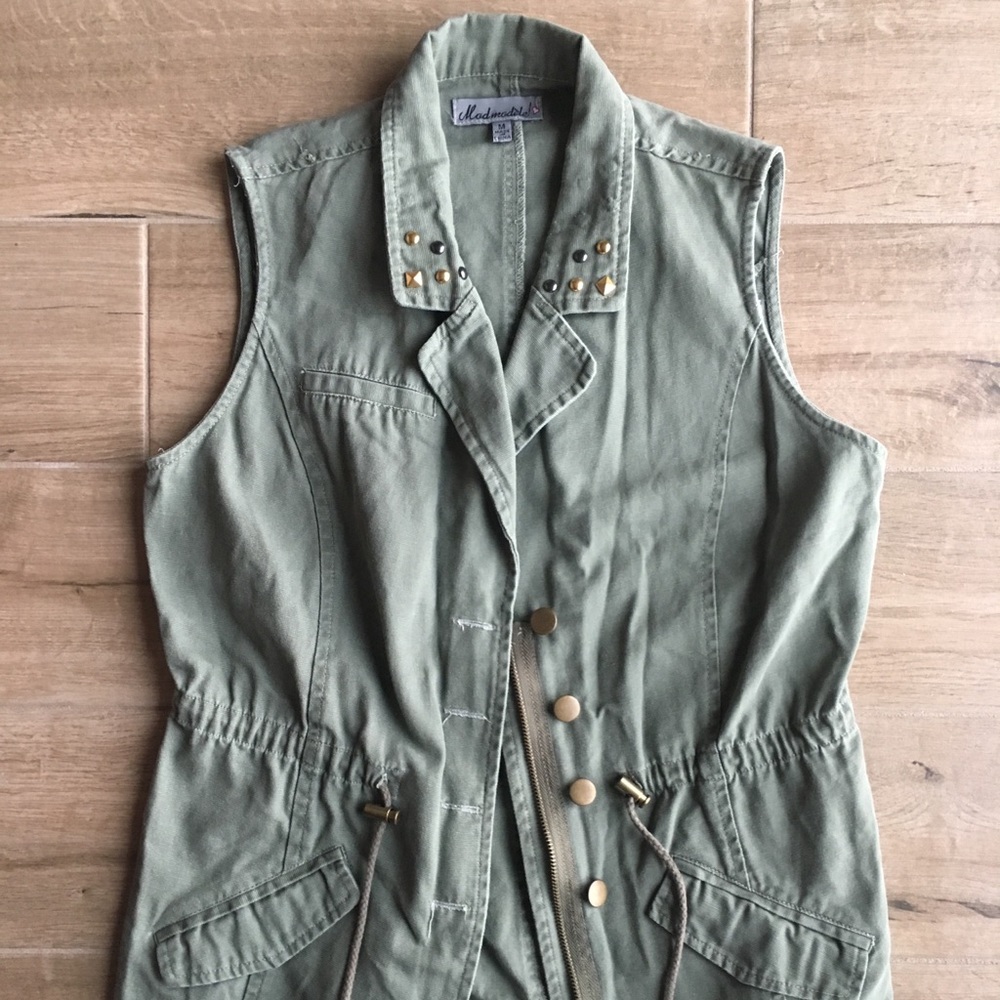 Olive Green Safari Vest